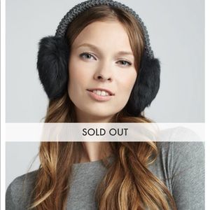 Hat Attack Burgundy Fur Knit Ear Muffs - perfect!